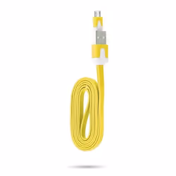 Câble Chargeur pour SAMSUNG Galaxy A5 2016 USB / Micro USB 1m Noodle Universel Connecteur Syncronisation (JAUNE)