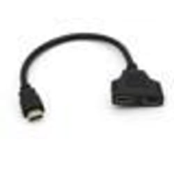 Adaptateur 2 ports Cable HDMI pour Television PANASONIC TV Console Gold 3D FULL HD 4K Ecran 1080p Rallonge