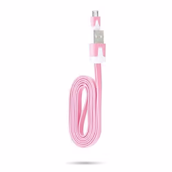 Câble Chargeur pour SAMSUNG Galaxy A7 USB / Micro USB 1m Noodle Universel Connecteur Syncronisation (ROSE PALE)