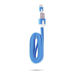 Câble Chargeur pour SAMSUNG Galaxy Tab S2 USB / Micro USB 1m Noodle Universel Connecteur Syncronisation (BLEU)