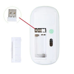 Souris pour PC ACER USB Sans Fil Ultra Plate Universelle Capteur Optique 3 Boutons Ordinateur (BLANC)
