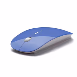 Souris Ultra Plate pour MACBOOK Air APPLE Sans Fil USB Universelle Capteur Optique 3 Boutons Couleur - Couleur:BLEU