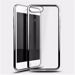 Coque Silicone Contour IPHONE 8 PLUS (+) APPLE Chromé Transparente Bumper Protection Gel Souple - Couleur:GRI