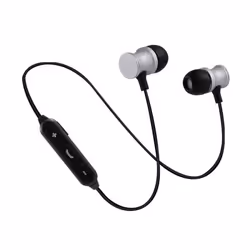 Ecouteurs Bluetooth Metal pour IPHONE 12 Smartphone Sans Fil Telecommande Son Main Libre INTRA AURICULAIRE Universel (ARGENT)