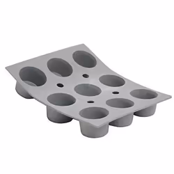 de Buyer 1858.21D, Moule à muffins, Rectangulaire, -70 °C, 300 °C, Gris, France