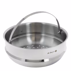 de Buyer 3675.24, Panier pour cuisson vapeur standard, Acier inoxydable, Acier inoxydable, Acier inoxydable, 2,4 cm, 9,5 mm