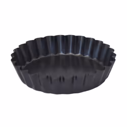 de Buyer 4703.10, Moule à tarte, Rond, 220 °C, Noir, Acier, 10 cm