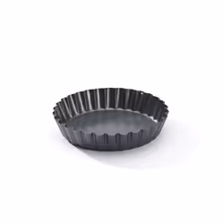 de Buyer 4703.12, Moule à tarte, Rond, 220 °C, Noir, Acier, 12 cm