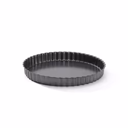 de Buyer 4706.24, Moule à tarte, Rond, 220 °C, Noir, Acier, 24 cm