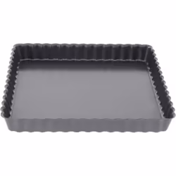 de Buyer 4709.23, Moule à tarte, Carré, 220 °C, Noir, Acier, 230 mm