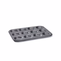 de Buyer 4711.12, Moule à coquilles, Rectangulaire, 220 °C, Noir, Acier, 340 mm