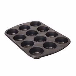de Buyer 4843.00, Moule à muffins, Rectangulaire, 220 °C, Noir, Acier, France