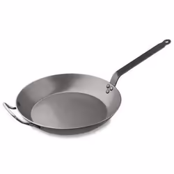 de Buyer Lyonnaise, Poêle polyvalente, Acier inoxydable, Acier inoxydable, 38 cm, 730 mm, 53 mm