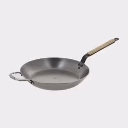 de Buyer 5710.32, Rond, Poêle polyvalente, Acier satin, 2,7 L, France, 32 cm