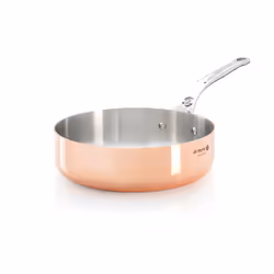 de Buyer Prima Matera, Rond, Sauteuse, Beige, Cuivre, Acier inoxydable, 0,95 L, 2 mm