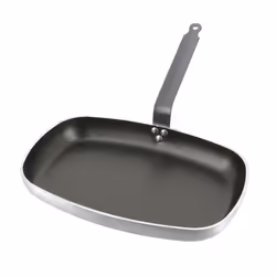 de Buyer 8184.38, Rond, Poêle poisson, Noir, Acier inoxydable, Aluminium, 200 °C, Aluminium