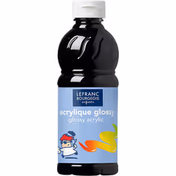 Lefranc & Bourgeois 188298, Noir, Peinture acrylique, Liquide, 500 ml, 1 pièce(s)