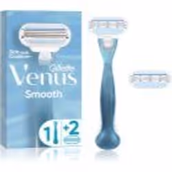 Pour une épilation réussie. Le rasoir à 3 lames fines Gillette Venus Smooth vous garantit un rasage délicat et confortable ch ...