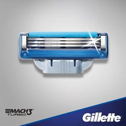 Gillette Mach 3 Turbo lame de rasoir 8 pièce(s) Hommes
