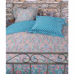 Parure de lit Valdrome Cachemire 240 x 220 cm une Housse de Couette 240 x 220 cm + 2 taies d'oreiller 65 x 65 cm Cotton Haute ...