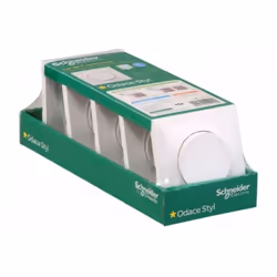 Description générale Le lot de 5 interrupteurs va-et-vient Odace de Schneider Electric est conçu pour allier modernité et fon ...