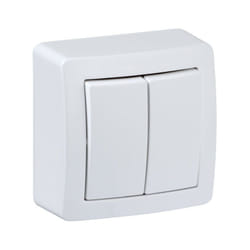 Schneider Electric - Double interrupteur va et vient 10 a, connexion automatique - Blanc - Alréa - Schneider