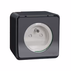 Prise électrique en saillie MUREVA STYL 2P+T connexion automatique - SCHNEIDER ELECTRIC - MUR35031