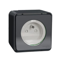 Prise électrique en saillie MUREVA STYL 2P+T connexion automatique - SCHNEIDER ELECTRIC - MUR35031