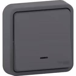 Bouton poussoir avec voyant anthracite encastré étanche Mureva Mureva Styl est une gamme d'appareillage robuste et résistante ...