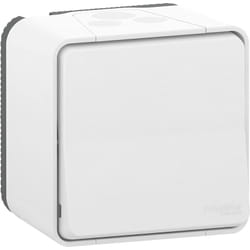 Schneider Electric - Bouton poussoir Blanc en saillie étanche - Mureva - Schneider