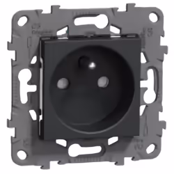 Lot de 5 prises 2P+T 16A à composer Anthracite Unica La gamme d'appareillages Unica est une gamme de prises et interrupteurs  ...