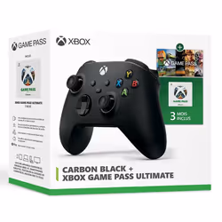Manette MICROSOFT Carbon Black +3 mois de Game Pass Ultimate
