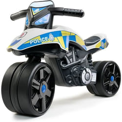 Draisienne Moto Police - FALK - Larges roues et Guidon directionnel - Fabriqué en France - 40% de plastique recyclé - Dès 2 ans