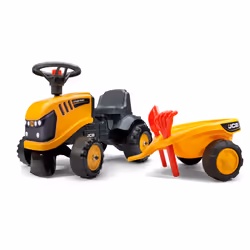 Falk Porteur Tracteur Jcb, 1 an(s), 6 roue(s), Plastique, Acier, Jaune, Noir