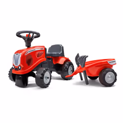 Falk Porteur Tracteur Mc Cormick, 1 an(s), 6 roue(s), Plastique, Acier, Rouge, Noir