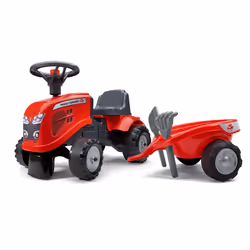 Falk Porteur Tracteur Massey Ferguson, 1 an(s), 6 roue(s), Plastique, Acier, Rouge, Noir