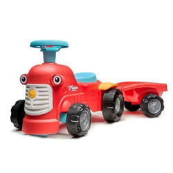 Porteur tracteur Maurice rouge avec remorque 1 à 3 ans - Falk