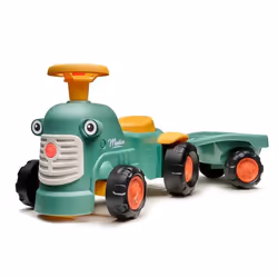 Porteur tracteur Maurice vert avec remorque 1 à 3 ans - Falk