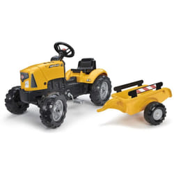 Falk - Tracteur a pédales SuperBuilder - capot ouvrant et remorque - de 2 a 5 ans