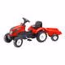FALK Tracteur à pédales à enfourcher Country Farmer Rouge - TU