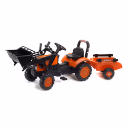 Falk Tractopelle À Pédales Kubota, 2 an(s), 6 roue(s), Plastique, Acier, Orange, Noir