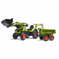 Falk Tractopelle Claas, 3 an(s), 4 roue(s), Plastique, Acier, Vert