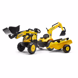 Falk Tractopelle À Pédales Komatsu, 2 an(s), 6 roue(s), Plastique, Acier, Jaune, Noir