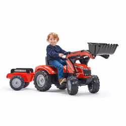 Falk Tractopelle À Pédales Massey Ferguson