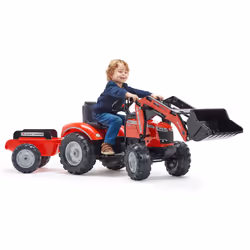 Falk Tractopelle À Pédales Massey Ferguson