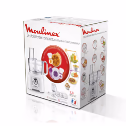 Moulinex FP5441 robot de cuisine 800 W 2,2 L Blanc, Argent, Gris - Vue supplémentaire 11