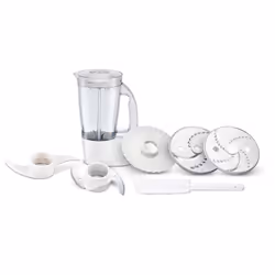 Moulinex FP5441 robot de cuisine 800 W 2,2 L Blanc, Argent, Gris