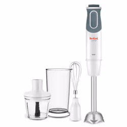 Tefal Optichef HB643138, Mélangeur par immersion, 0,8 L, Fonction d'impulsion, 800 W, Quartz métallisé, Blanc
