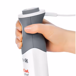 Tefal Optichef HB643138 blender 0,8 L Mélangeur par immersion 800 W Quartz métallisé, Blanc