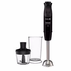 Tefal Optichef HB641, Mélangeur par immersion, 0,8 L, Fonction d'impulsion, 800 W, Noir, Gris